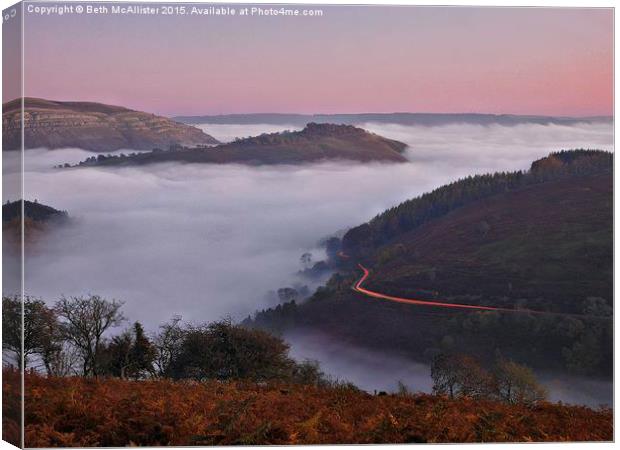 Horseshoe Pass, North Wales Canvas Print by Beth McAllister
