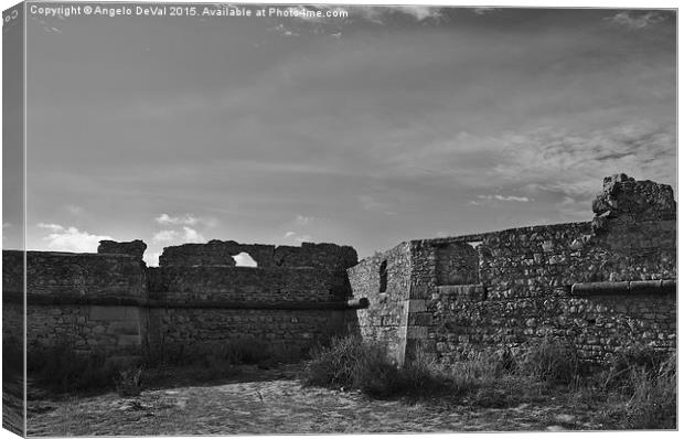 Ruins of Rato Fort in Tavira  Canvas Print by Angelo DeVal