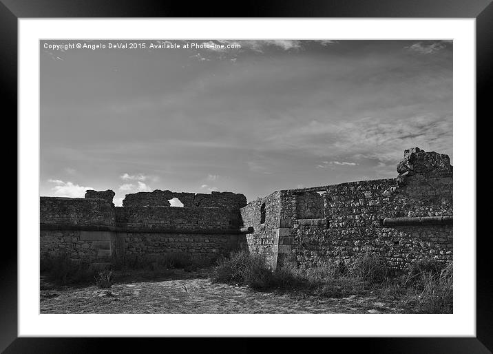 Ruins of Rato Fort in Tavira  Framed Mounted Print by Angelo DeVal