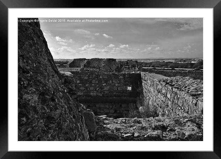 Antique Walls of Rato Fort in Tavira  Framed Mounted Print by Angelo DeVal