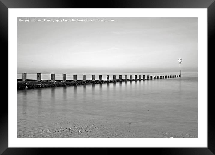 # Portobello Groynes Framed Mounted Print by Jack Byers