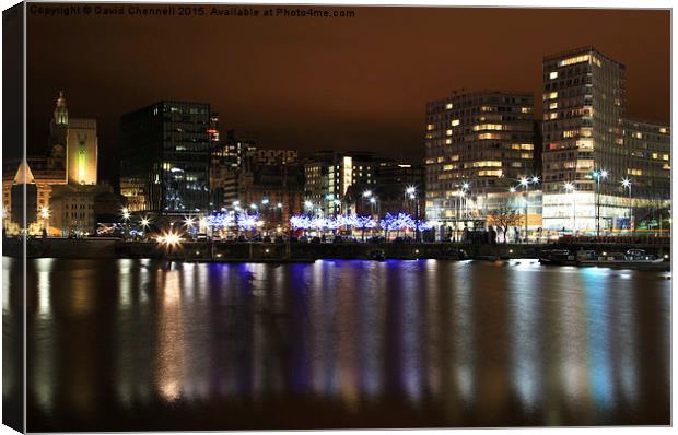  Salthouse Dock Reflection Canvas Print by David Chennell