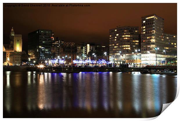  Salthouse Dock Reflection Print by David Chennell
