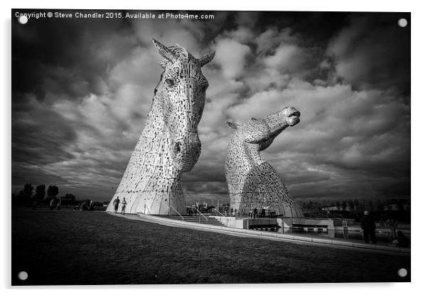  The Kelpies Acrylic by Steve Chandler