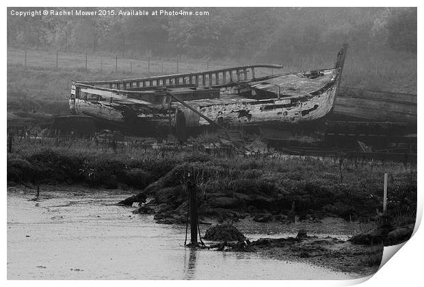  Shipwreck On Maldon Coast line Print by Rachel Mower