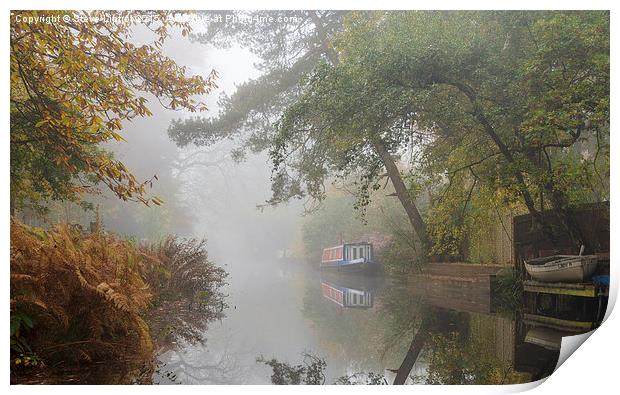  Autumn on the Basingstoke Canal Print by Steve Liptrot