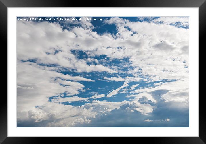 Growing Cumulus clouds formation Framed Mounted Print by Arletta Cwalina