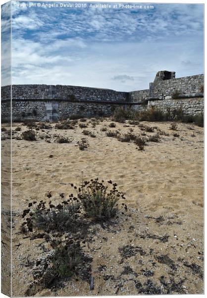 Rato Fort and Sand in Tavira Canvas Print by Angelo DeVal