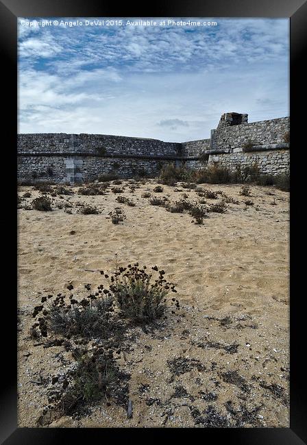 Rato Fort and Sand in Tavira Framed Print by Angelo DeVal
