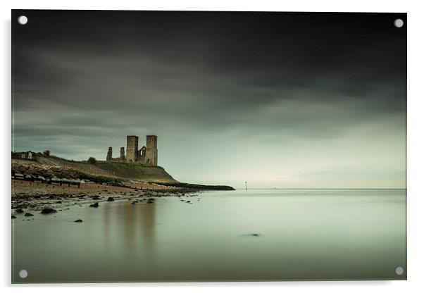  Reculver Towers Acrylic by Ian Hufton