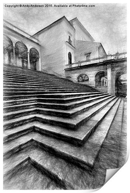  Abbey of Montecassino, Italy Print by Andy Anderson