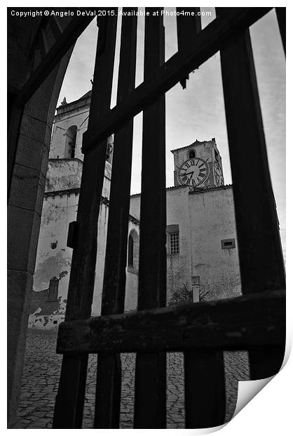 The Antique Clock Tower  Print by Angelo DeVal