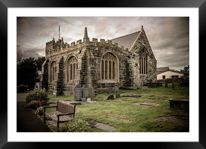 Llanrwst Church Framed Mounted Print by Sean Wareing