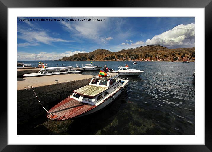 Titicaca crossing Framed Mounted Print by Matthew Bates