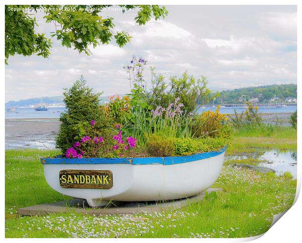  Sandbank Boat Print by Chris Archer