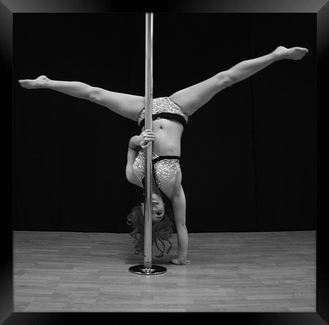 Pole Dancer II Framed Print by lucy devereux