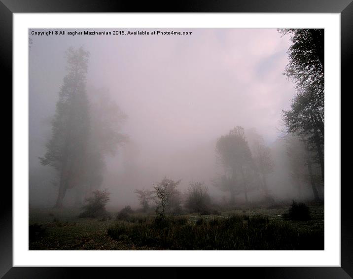  A cloudy misty morning, Framed Mounted Print by Ali asghar Mazinanian