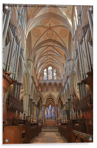 Salisbury Cathedral Quire And High Altar Acrylic by Terri Waters