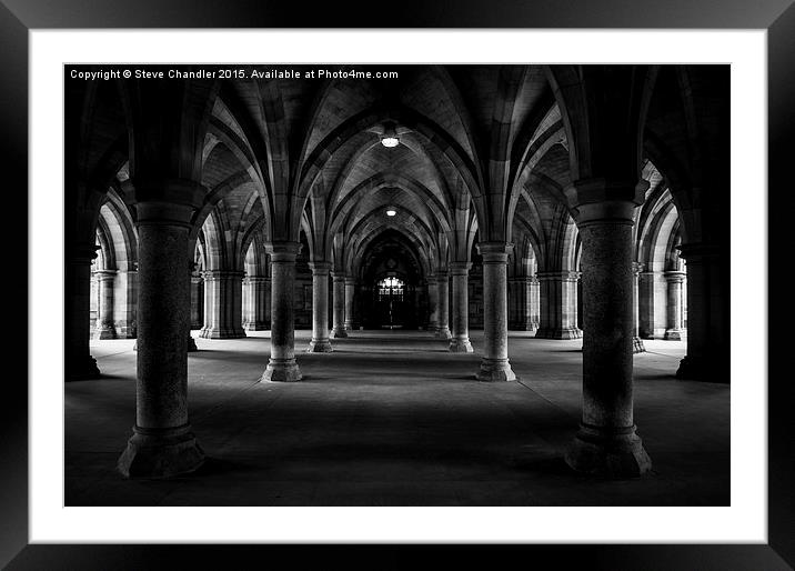  The Cloisters at Glasgow University Framed Mounted Print by Steve Chandler