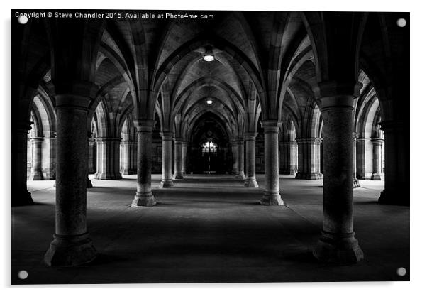  The Cloisters at Glasgow University Acrylic by Steve Chandler