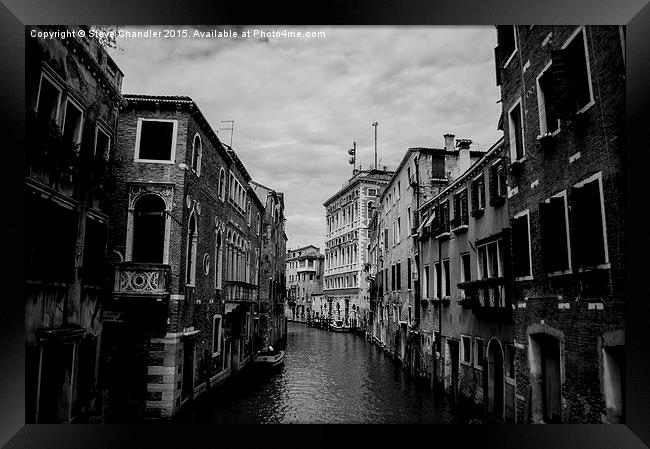  Venice Canal Framed Print by Steve Chandler