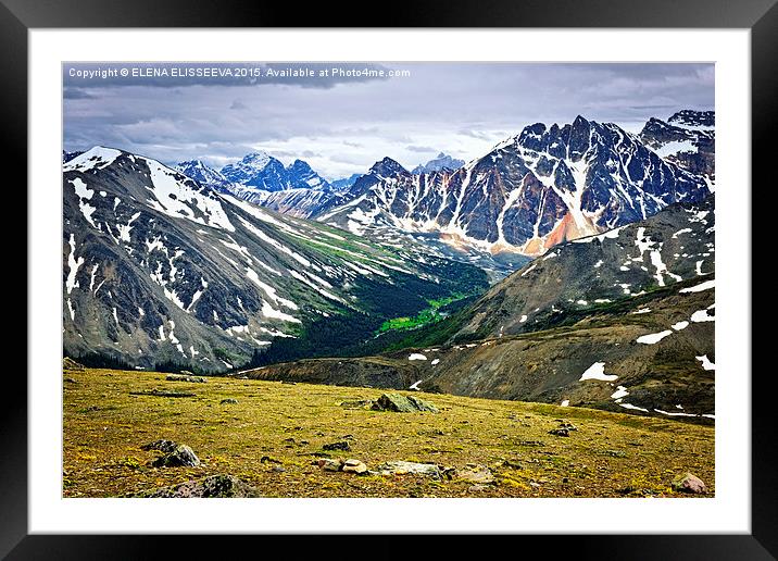 Rocky Mountains in Canada Framed Mounted Print by ELENA ELISSEEVA
