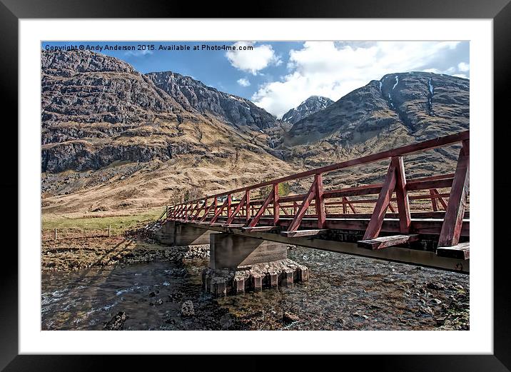  Glencoe Bridge Framed Mounted Print by Andy Anderson