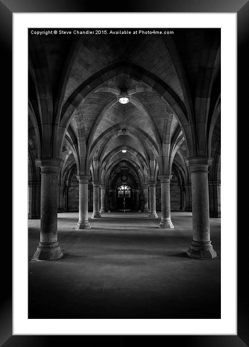  The Cloisters at Glasgow University Framed Mounted Print by Steve Chandler