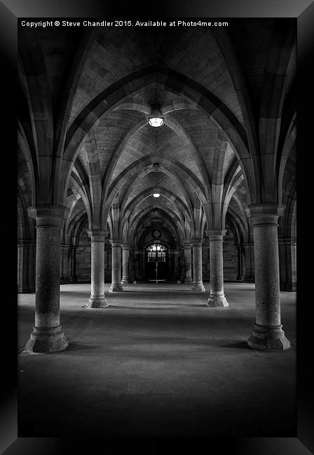  The Cloisters at Glasgow University Framed Print by Steve Chandler