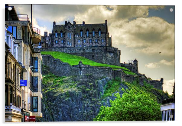 Edinburgh Castle Hospital Acrylic by Tom Gomez