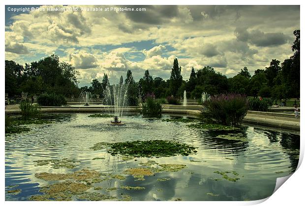  Hyde Park Fountains  Print by Rob Hawkins