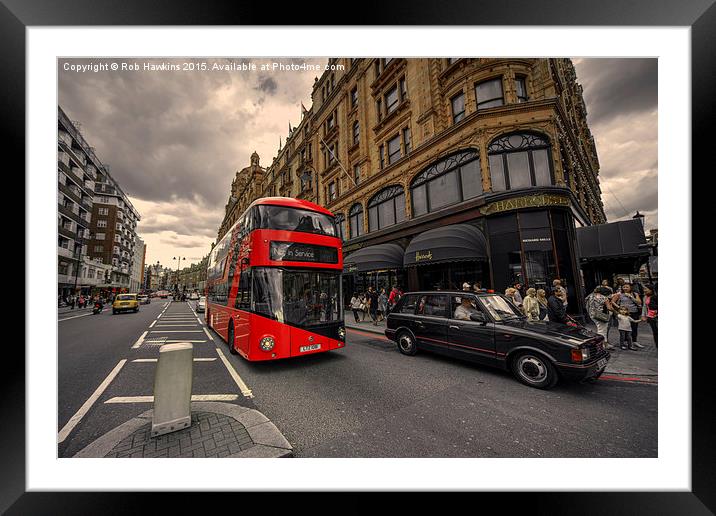  A new bus for London  Framed Mounted Print by Rob Hawkins