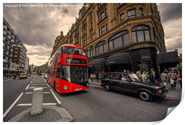  A new bus for London  Print by Rob Hawkins