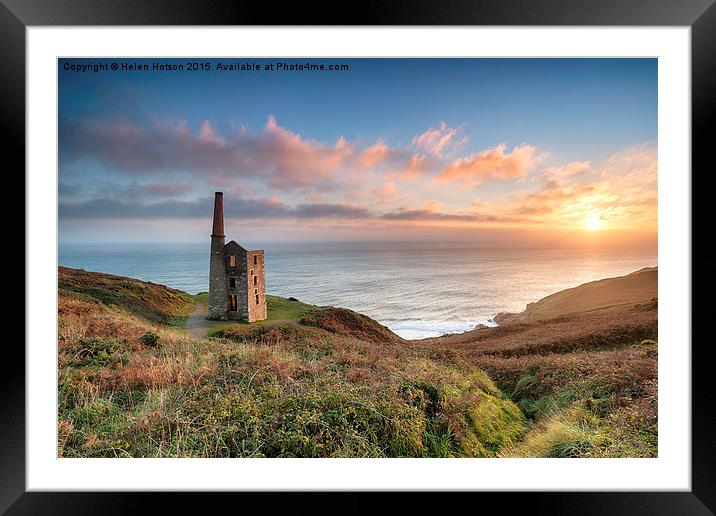 Sunset at Rinsey Head Framed Mounted Print by Helen Hotson