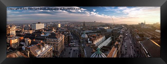  Newcastle Skyline Framed Print by Ray Pritchard