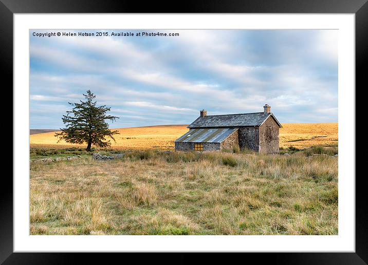 Lonely Cottage on the Moors Framed Mounted Print by Helen Hotson