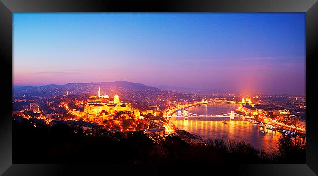  Budapest City Lights Framed Print by Rachael Hood