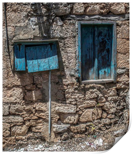  Old Cypriot Building Print by Amanda Sims