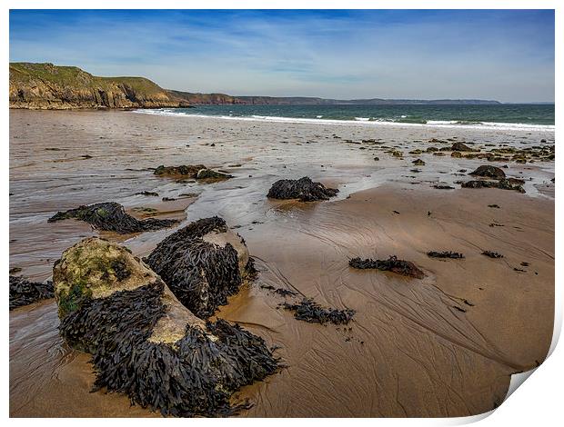 Barafundle Bay, Pembrokeshire, Wales, UK Print by Mark Llewellyn