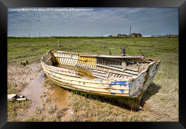  Abandoned Boats on the River Wyre Framed Print by Ian Kydd Miller