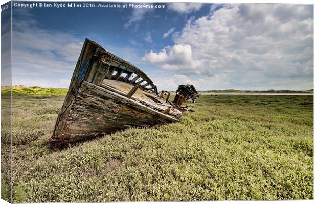  Hulks on the River Wyre Canvas Print by Ian Kydd Miller