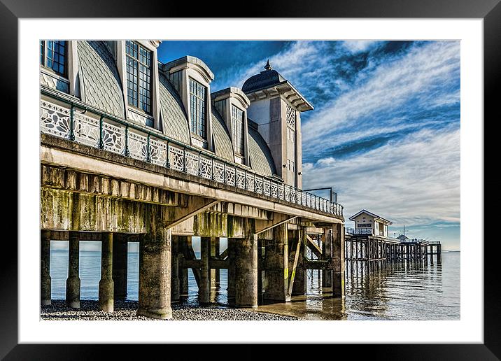 Penarth Pier From The Beach Framed Mounted Print by Steve Purnell