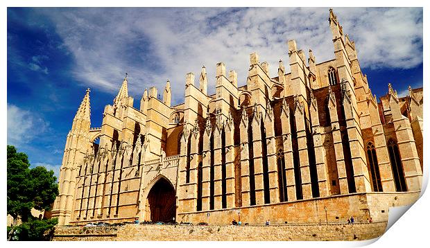  Palma Cathedral Mallorca Print by Peter F Hunt