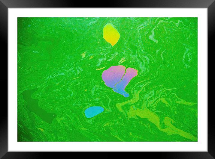 Petrol in water  Framed Mounted Print by David French