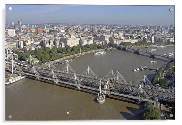  View from London Eye  Acrylic by Tony Murtagh