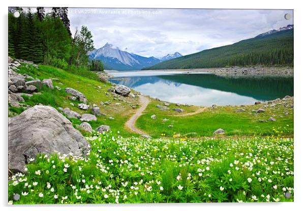 Jasper National Park, Canada. Acrylic by ELENA ELISSEEVA