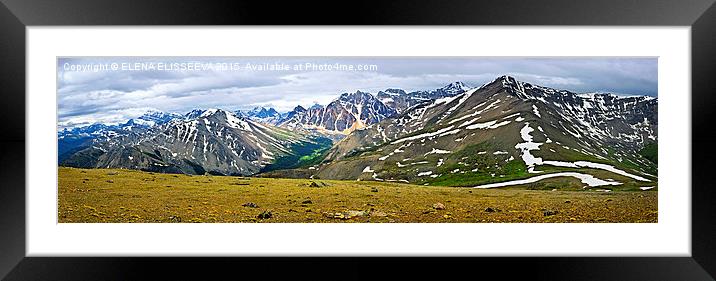 Rocky Mountains panorama Framed Mounted Print by ELENA ELISSEEVA
