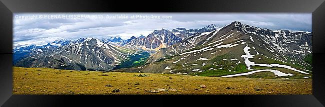 Rocky Mountains panorama Framed Print by ELENA ELISSEEVA