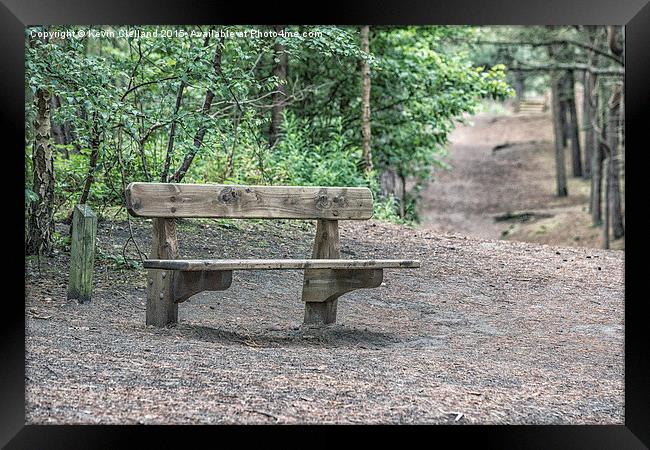 Park Bench Framed Print by Kevin Clelland