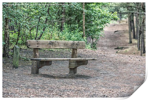 Park Bench Print by Kevin Clelland